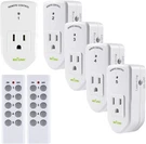 Bn-link Wireless Control Electrical Outlet 2 Remotes 5 Sockets, White. Fixed Price $38.12.