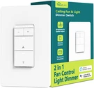 Smart Ceiling Fan Control And Dimmer Light Switch, 2.4GHZ Wifi Only, Neutral Wir. Fixed Price $64.99.