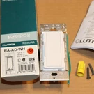 One New Lutron Radiora Ra-ad-wh White Dimmer Lighting Control Switch OG#51. Fixed Price $29.55.