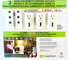 Capstone Wireless Remote Control Outlets 3 Pack Led Indicator. Fixed Price $26.00.
