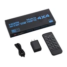 Hdmi Matrix Switch 4X4, In Out 4K With Edid Extractor Ir Remote Control New. Fixed Price $80.03.