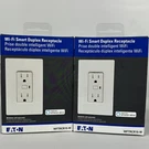 Eaton Wall Outlet Wi-fi Smart Receptacle Works With Alexa WFTRCR15 White 2. Fixed Price $28.00.