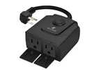 Monoprice Smart Outdoor Plug, IP65 Weather Resistance, 2 Individually Black. Fixed Price $28.24.