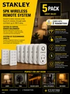 Stanley Wireless Control Outlet Plugs With 2 Remotes And 5 Sockets Indoor. Fixed Price $22.00.