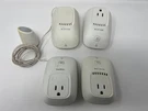 Three Belkin Wemo F7C027 Wifi Switches And F7C028 Motion Sensor. Fixed Price $17.99.