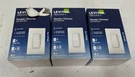 3PK Leviton Decora 600W SINGLE-POLE/3-WAY Rocker Slide Dimmer,white. Fixed Price $41.99.