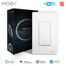 Moes 1/2/4 Pack Wifi Smart Wall Light Switch 3 Way Alexa Google App Remote Timer. Fixed Price $40.79.