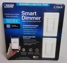 2 Pack Feit Electric Wi-fi Smart Dimmer Switch Works With Google Assistant Alexa. Fixed Price $24.99.