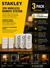 Stanley Wireless Control Outlet Plugs With 2 Remotes And 3 Sockets Indoor. Fixed Price $17.99.