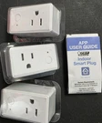 Feit Electric Wi-fi Smart Plug, 3-PACK 1368338. Fixed Price $26.99.