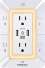 Powrui Multi Plug 6 Outlet Surge Protector Extender With 3 Usb Ports (1 C) A. Fixed Price $13.55.