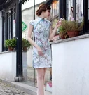 Short Sleeve Oriental Cheongsam Cheong-sam Qipao Dress Plum Flower Design. Fixed Price $27.26.