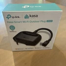 Kasa EP40A Outdoor Smart Plug 2-SOCKET Black. Fixed Price $15.00.