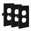 1-GANG Black Duplex Outlet Plastic Screwless Midsize Wall Plate With Nightlight. Fixed Price $37.09.