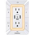 Powrui 6-OUTLET Surge Protector With 3 Ports, 1 Usb-c, Night Light, Etl. Fixed Price $30.39.