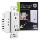 Ge Z-wave Plus In-wall Tamper-resistant Smart Outlet White 030878142885. Fixed Price $19.00.
