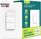 Smart Ceiling Fan Control And Dimmer Light Switch, 2.4GHZ Wifi Only, Neutral Wir. Fixed Price $66.28.