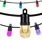 Ecoscapes 24' Wi-fi Color-changing Led Caf Lights By Enbrighten 12 Bulbs. Fixed Price $75.00.