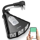 Syantek Outdoor Wifi Outlet, Plug With 3 Ground Outlets, Black. Fixed Price $22.70.