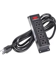 Bayyu Wall-mount Power Strip 4 Outlets Switch 3M Cable Black 125V. Fixed Price $15.95.