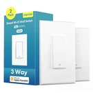 Meross MSS550 3-WAY Smart Wifi Wall Switch 2 Pack Apple Homekit, Alexa, Google. Fixed Price $35.00.