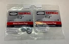 (qty 8) Hubbell Taymac 1/2" Metal Closure Plugs - Gray Weatherproof CP450S. Fixed Price $8.00.