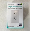 Leviton Z Wave Plus Decora Smart Electrical Outlet With Voice Control 15A. Fixed Price $48.00.