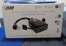 Feit Electric 120V 15A Smart Wifi Enabled Dual Outlet Wall Plug Black. Fixed Price $12.00.