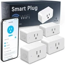 4 Pack Smart Plugs, Wifi Outlets Work With Alexa&google ASSISTANT,15A/1800W Max,. Fixed Price $43.99.