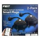 Feit Electric Triple Outlet Outdoor Smart Plugs 2-PACK Alexa & Google. Fixed Price $29.99.