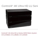 CONTROL4 C4-LU642D Video Matrix With Down Mixing. 5 C4-LU1E Receivers. Unopened. Fixed Price $1400.00.