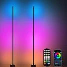 2-PACK Corner Floor Lamp,lamps For Living Room With Smart App And Remote Control. Fixed Price $31.99.