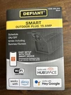New Box!!! Defiant Smart Outdoor Single Plug 15 Amp Bluetooth Hubspace. Fixed Price $14.99.
