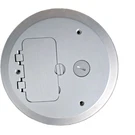 Leviton Round Metal Concrete Floor Outlet Box With Protective Cover. Fixed Price $135.00.