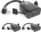 Title 1: Feit Electric Smart Outdoor Wifi Plug 3-PACK Waterproof 2-OUTLET Blac. Fixed Price $39.99.