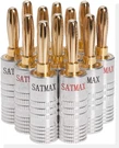 24K Gold Plated Banana Plug Speaker Wire Connector Screw Jack Pack Lot Black Red. Fixed Price $45.56.