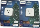 Philips Wi-fi Smart Plug 1 Outlet Grounded White Alexa Google Home Control 2-PAK. Fixed Price $17.23.
