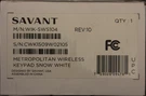 Brand New Savant Metropolitan Wireless Keypad WIK-SWS104 Snow White. Fixed Price $27.50.