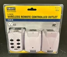 Smart Electrician 3-PACK Wireless Remote Controlled Outlet 125V Indoor Plug-in. Fixed Price $15.95.
