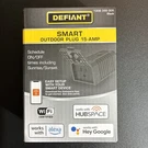 Defiant Outdoor Wi-fi Bluetooth Plug W/ Single Outlet Plastic 15AMP 120V. Fixed Price $14.99.
