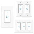 Wifi Smart Light Switch Work With Alexa&google Voice And Remote Control 2/3 Gang. Fixed Price $29.99.